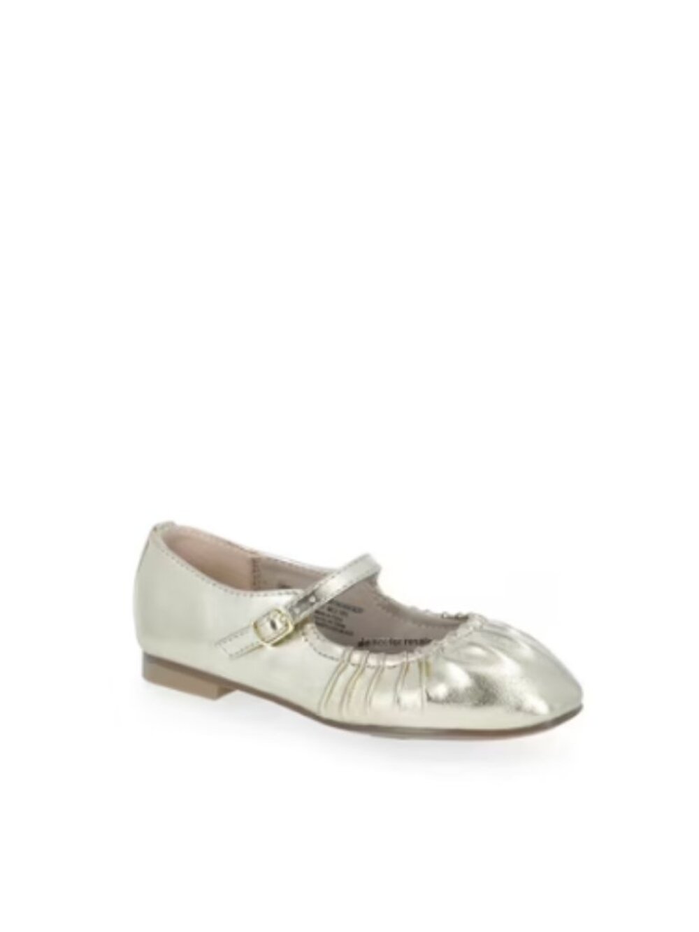 Wonder Nation Little Girls and Big Girls Scrunch Ballet Dress Shoes, Gold-Tone